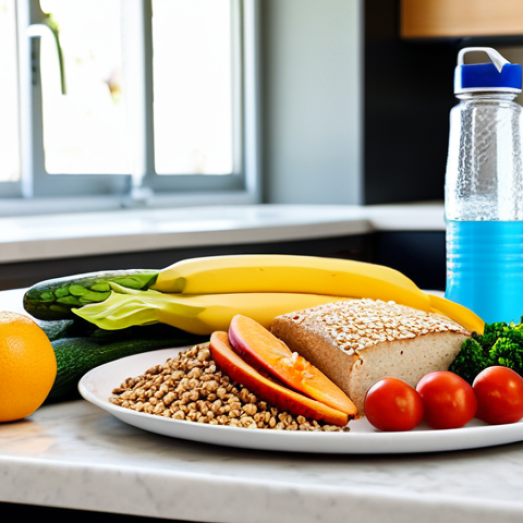 웰빙코디네이터와 건강 생활 목표 - Balanced Meal & Active Lifestyle**

A vibrant photograph showcasing a healthy and balanced meal (fru...