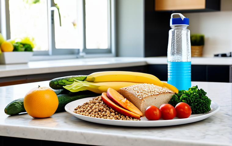 웰빙코디네이터와 건강 생활 목표 - Balanced Meal & Active Lifestyle**

A vibrant photograph showcasing a healthy and balanced meal (fru...