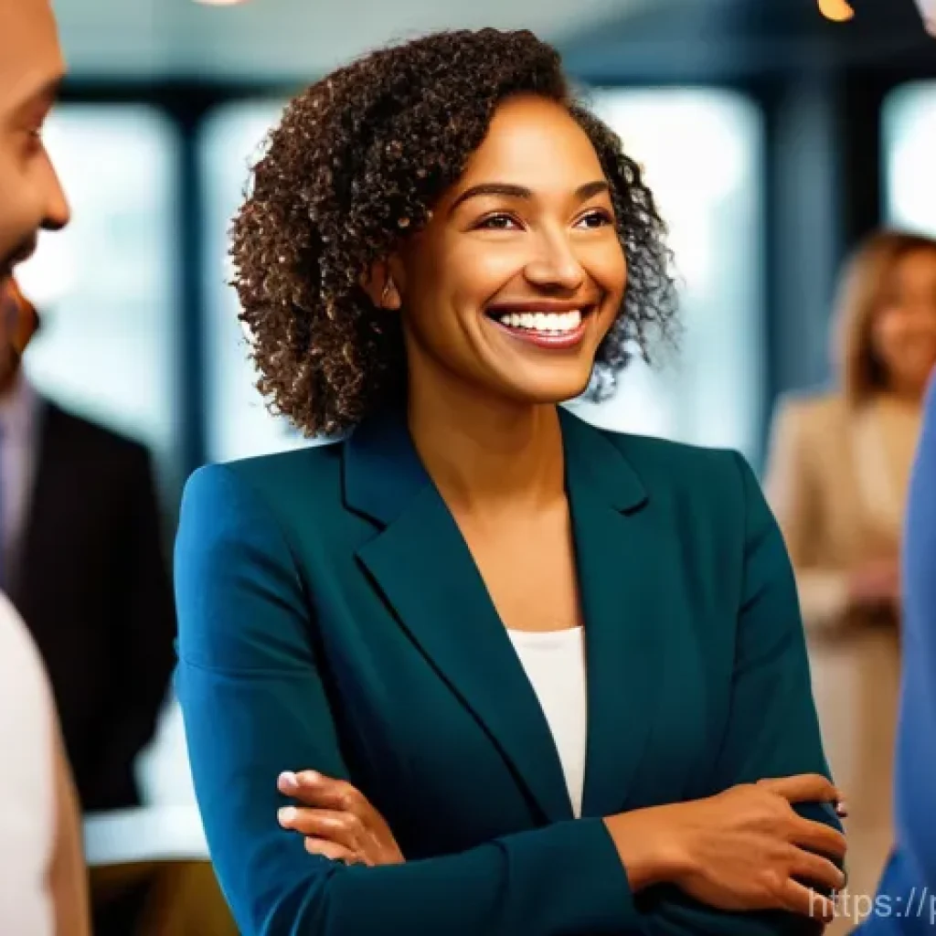 웰빙코디네이터 분야 네트워킹 방법 - A diverse group of wellness professionals, elegantly dressed in business casual attire, engaging in ...