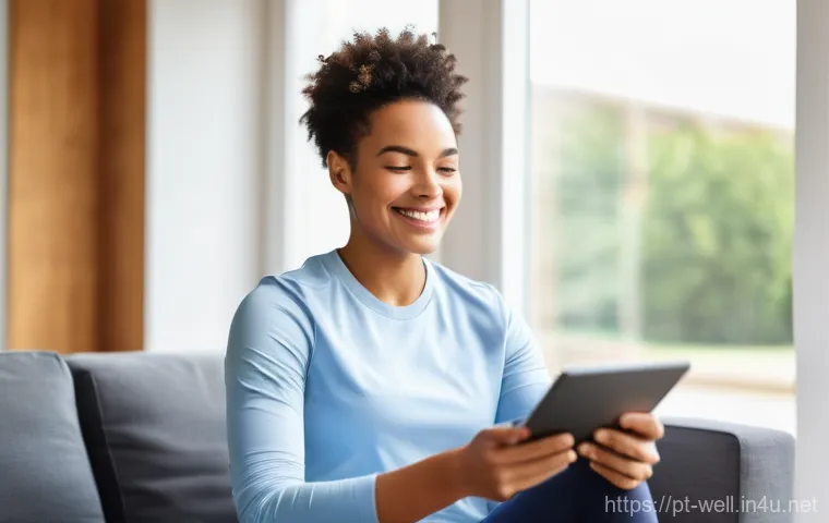 웰빙코디네이터와 헬스 데이터 활용 - **Prompt 1: "Empowered Individual with Personalized Health Data"**
    A detailed, realistic photogr...