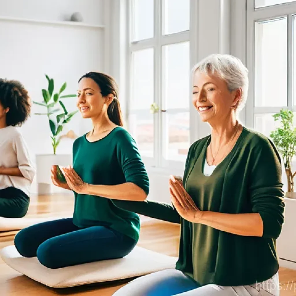 웰빙코디네이터와 비즈니스 모델 개발 - **Image Prompt 1: Holistic Well-being Session in a Bright Lisbon Office**
    A diverse group of fiv...