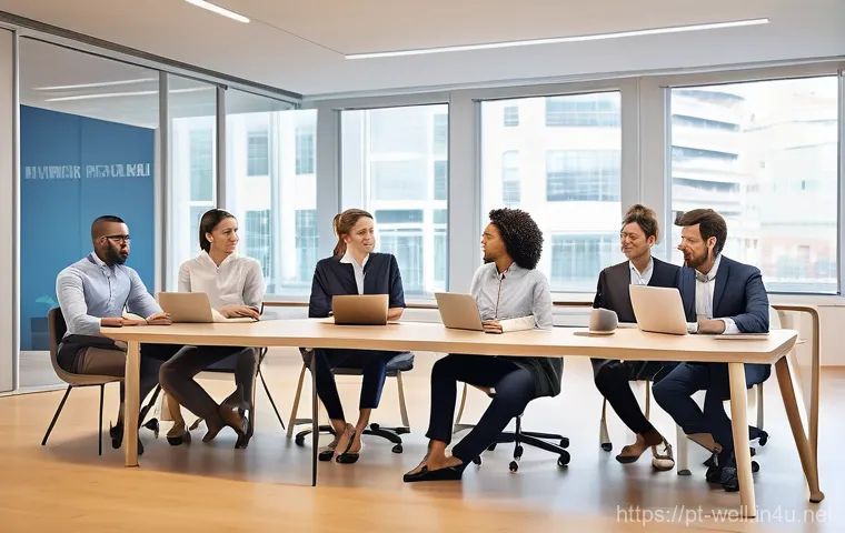 웰빙코디네이터 인터뷰 준비 - **Prompt 1: Mental Wellness in a Modern Corporate Setting**
    "A group of diverse professionals, c...