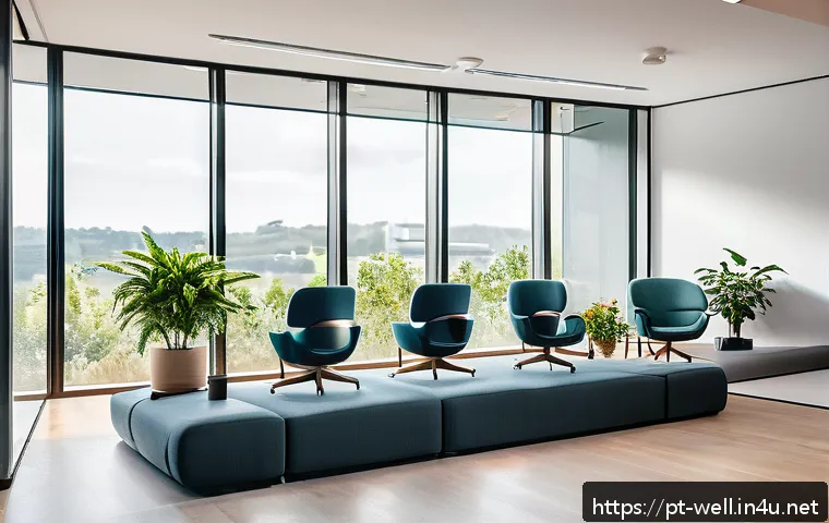 웰빙코디네이터와 관련된 최신 트렌드 - A modern corporate office with diverse professionals engaged in wellness activities: flexible worksp...